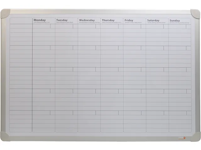 Tableau blanc Planning mensuel 60x90cm