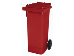 Vuilcontainer PE 80 liter HxBxD 930x448x530mm met wielen rood