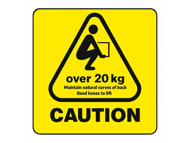 Etiquette avertissement DHL levage 20kg 75x75mm Rouleau 500 pièces
