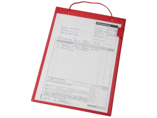 Ordermappen Kunststof Plaat Met Afdekking Din A4 Rood