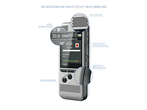 Dicteerapparaat Philips Pocket Memo DPM6000