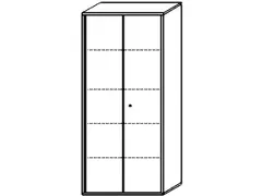 kantoorkast HxBxD 1920x800x430mm romp lichtgrijs decor front onyxgrijs