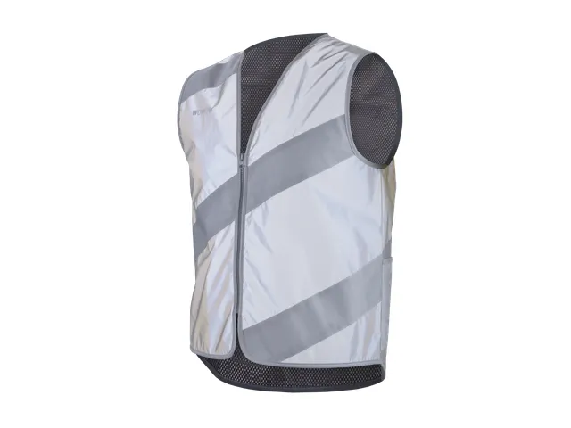 Roadie Jacket Full Reflective Fluohesje Grijs/Zilver Maat L