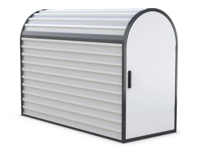 fietsgarage,HxBxD 1400x820x2050mm,cil.-slot,staal,RAL7035/RAL7016