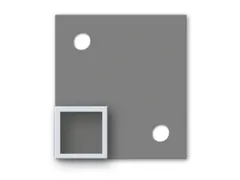 poteau d'angle p. parois de séparation H 2200mm RAL5002