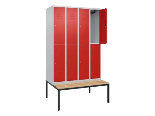 Dubbeldekse dekenkist,HxBxD 2120x1200x815mm,4x2vak.,vak B 300mm