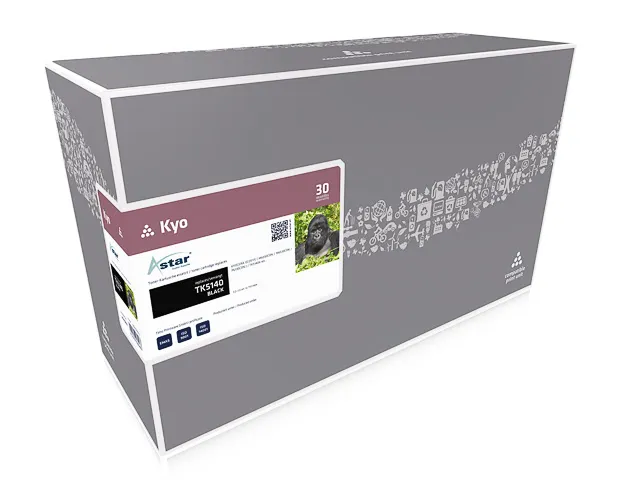 AS11603 Astar Kyocera TK5140 Ecosys toner zwart rebuilt 7000pag chip