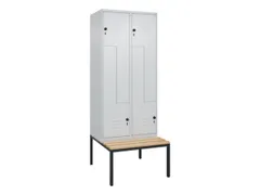 Z-garderobekast,HxBxD 2120x800x815mm,4vak,vak B 400mm,draaigrendel