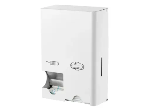 MediQo-line Maandverband- & tampondispenser klein RVS wit MQSTB P