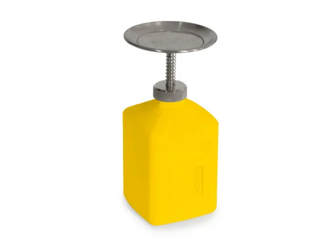 plunjerkan,HDPE in geel,1l,HxBxD 265x120x115mm,m. dompelbord