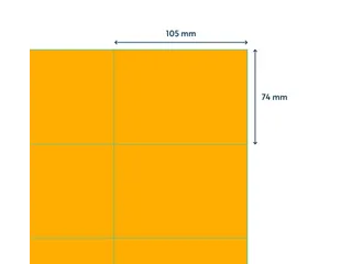 Etiket 105x74mm Fluor Oranje 100 Vel - 3
