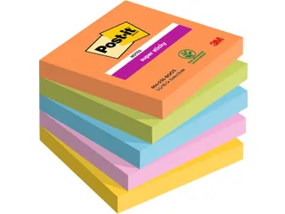 Memoblok 3M Post-it 654 Super Sticky 76x76mm BOOST 5x90vel - 1