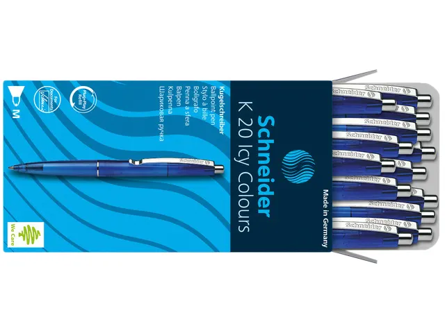 Balpen Schneider K20 Icy Colors Blauw Medium