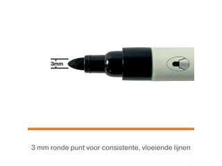Whiteboardmarker Nobo ronde punt 3mm zwart - 5