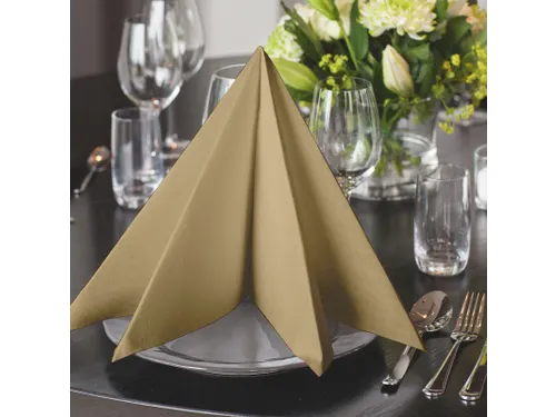Linstyle Dinnerservet 478874 39x39cm 1-laags 1/4 vouw biscuit 700 Stuk