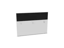 baliepaneel,v. bureau,aanbouw achter,B 1600mm,Bl-wit,BN8033-zwart