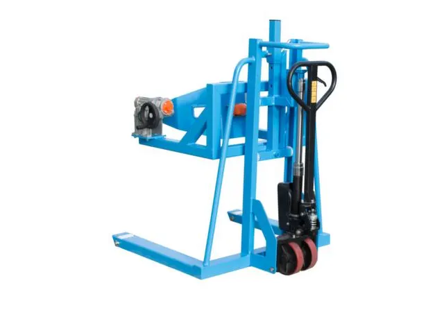 élévateur à fûts,force 300kg,prisme a. sangle,H levage 600mm,acier