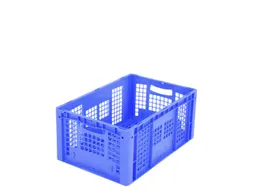Euronorm Stapelkrat Pp 270x600x400mm Wanden/bodem Open Blauw 55l