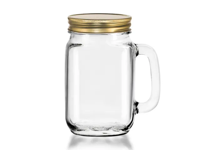 Libbey Drinking Jar met oor en deksel 473ml, doos 6 Stuks