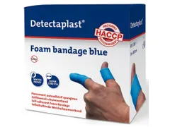 Detectaplast Zelfklevend schuimverband 3cmx4.5mtr Blauw