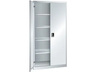 universele kast,HxBxD 1950x1000x580mm,4xStalen bodem,key lock,sokkel - 1