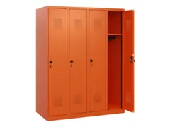 schoollocker,HxBxD 1530x1200x500mm,4vak,vak B 300mm,draaigrendel