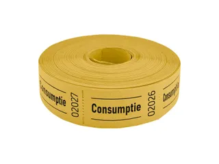 Consumptiebon Combicraft 57x30mm 2-zijdig 2x1000 stuks geel - 4