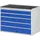 ladekast 825x1145x650mm 5laden cilinderslot RAL7035 RAL5010 metaal