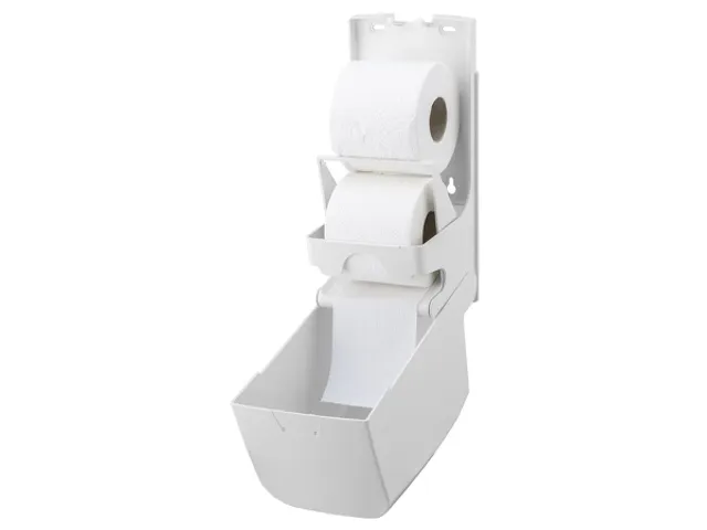 Toiletpapier Dispenser 2 Rollen Verticaal Wit