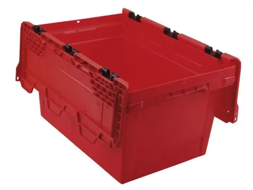 Euronorm-herbruikbare bakken,HxLxB 349x600x400mm,PP,rood