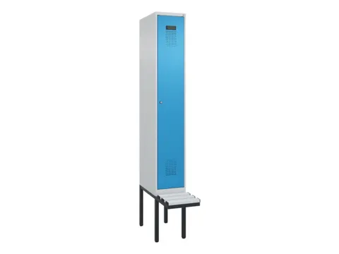 locker met bank,HxBxD 2120x300x815mm,1vak,vak B 300mm,cilinderslot