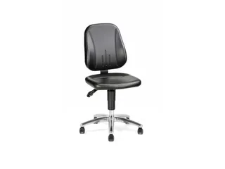 ESD-werkplaatsstoel kunstleer zwart 440-620mmx460x470mm wielen - 1