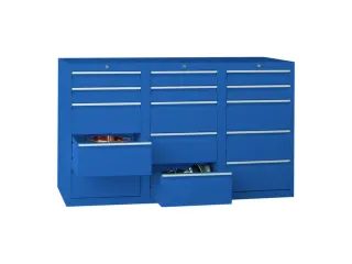 ladekast HxBxD 900x1500x500mm 18laden RAL7035 front RAL7035 - 2