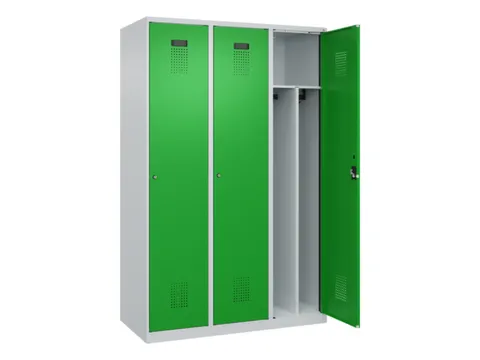 locker voor scheiding van kleding,HxBxD 1850x1200x500mm,3vak