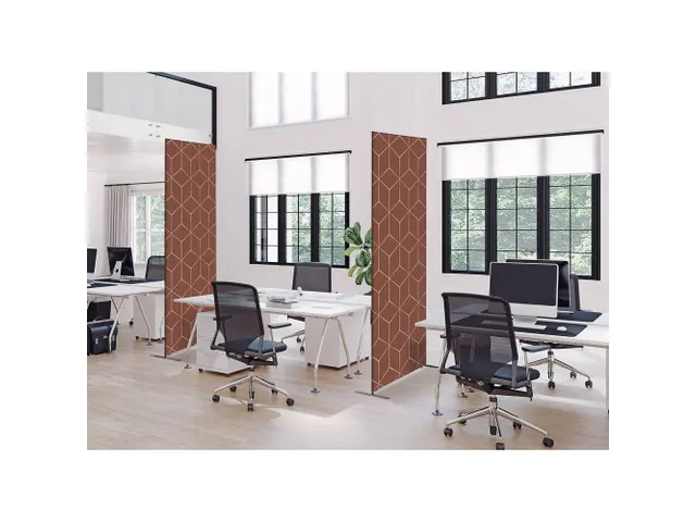 Scheidingswand Textiel Deco 100x200cm Hexagon Roest bruin ECO