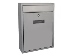 Brievenbus Ibiza Zilvergrijs met naamplaatje incl. 2 sleutels 36x26x8c
