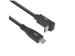 Kabel ACT USB-C standaard naar USB-C hoek boven/beneden 10Gbps 2m