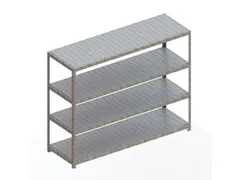 Breedvakstelling HxLxD 1970x2504x800mm vaklast 400kg 4 stalen panelen