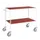 tafelwagen,draagverm. 150kg,2xstaalplaat,staaletage,wit,TPE-banden