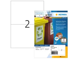HERMA 4601 Weerbestendige Inkjet-etiketten A4 210x148mm wit 80 stuks