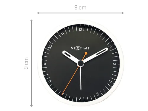 Wekker Nextime Small 9 cm zwart