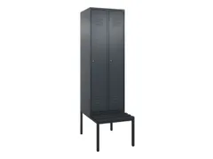 locker met bank,HxBxD 2120x600x815mm,2vak,vak B 300mm,cil.-slot