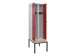 locker met bank,voor scheiding van kleding,HxBxD 2120x600x815mm,2vak