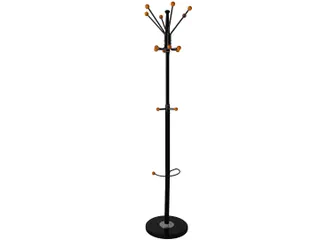 Office Products kapstok Stockholm Zwart 14 haken met Parapluhouder - 1