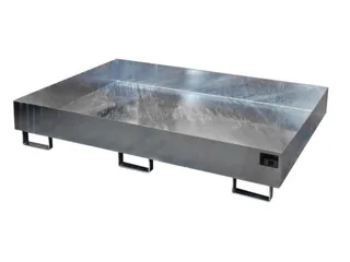 stellingopvangbak,opvangvol. 240l,HxBxD 250x1750x1300mm,staal verzinkt - 1