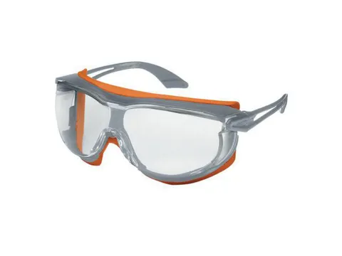 Uvex Skyguard NT 9175.275 veiligheidsbril, heldere lens, oranje/grijs