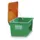 Strooigoedbak Gvk 700l 960x1340x990mm Groen/Oranje Uitschep Opening