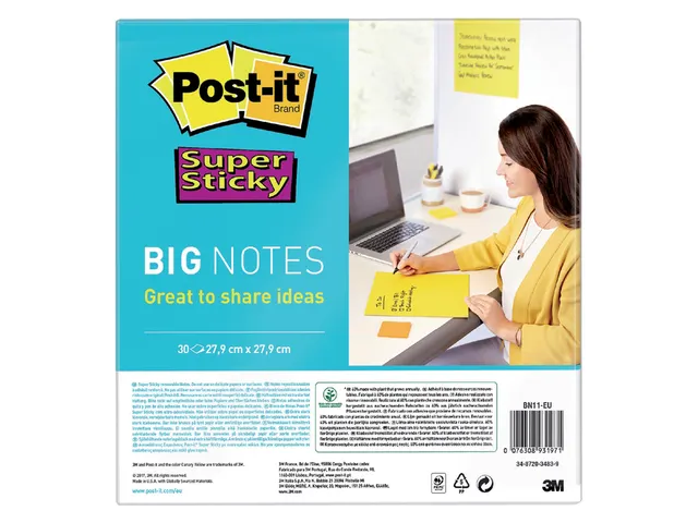 Scrum Big Notes 3M Post-it 27,9x27,9cm jaune