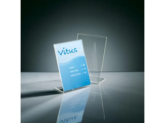 Présentoir de table Sigel A6 incliné transparent