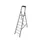 trapladder,eenzijdig,7treden,bordes met profiel,Stand H 1,5m
